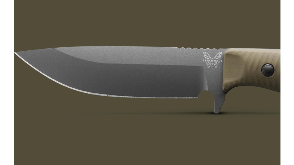 Benchmade Anonimus Fixed Blade Knife, 5in, CPM-Cru-Wear Tool Steel, Drop Point Blade, G10, OD Green Handle, 539GY