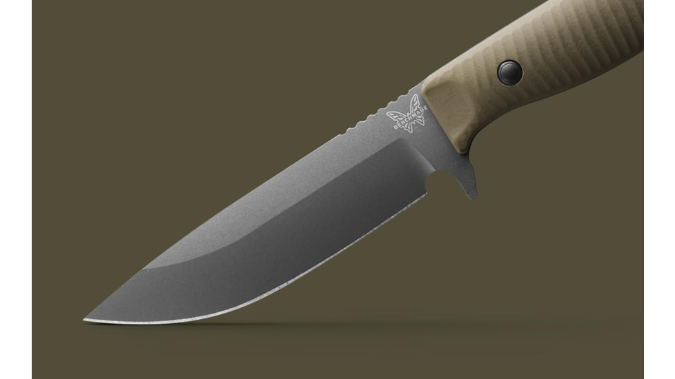 Benchmade Anonimus Fixed Blade Knife, 5in, CPM-Cru-Wear Tool Steel, Drop Point Blade, G10, OD Green Handle, 539GY
