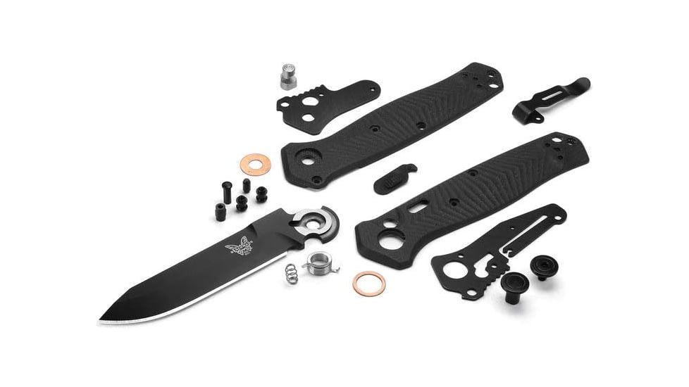 Benchmade Autocrat Automatic Folding Knife, 3.3in, Coated, Reverse Tanto, G10 Black Handle, 8551BK