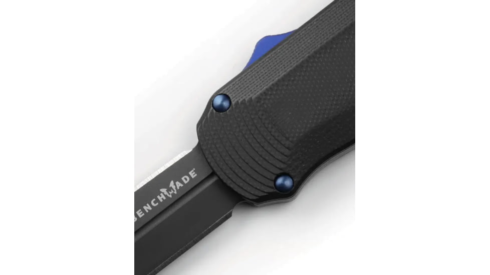 Benchmade Autocrat Automatic Folding Knife, 3.71in, Double Edge Blade, Black Handle, 3400BK