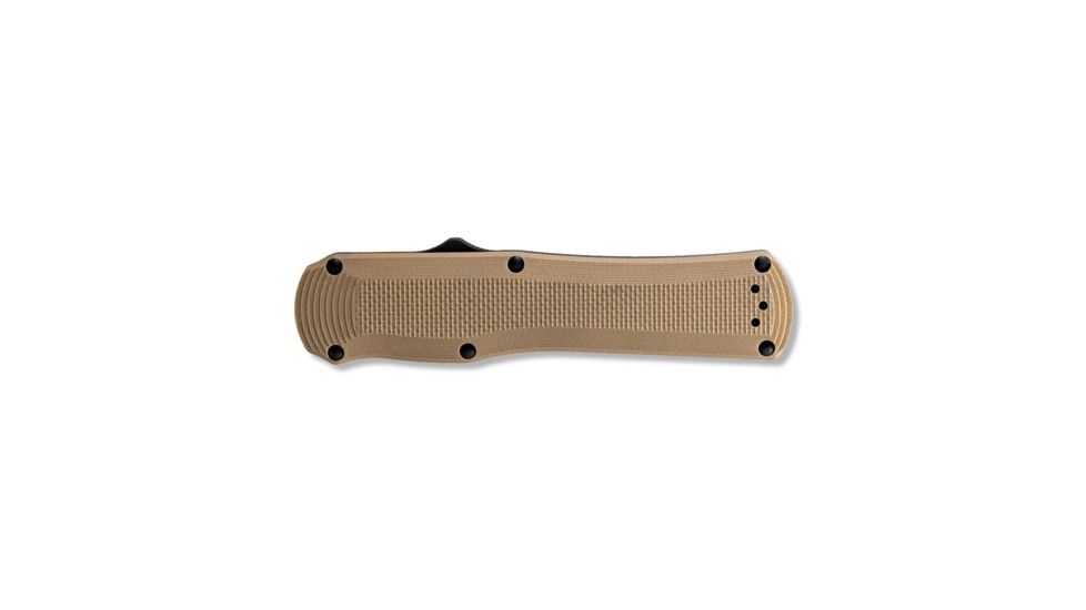 Benchmade Autocrat Automatic Folding Knife, 3.71in, Double Edge Blade, Coyote Brown Handle, 3400BK-2