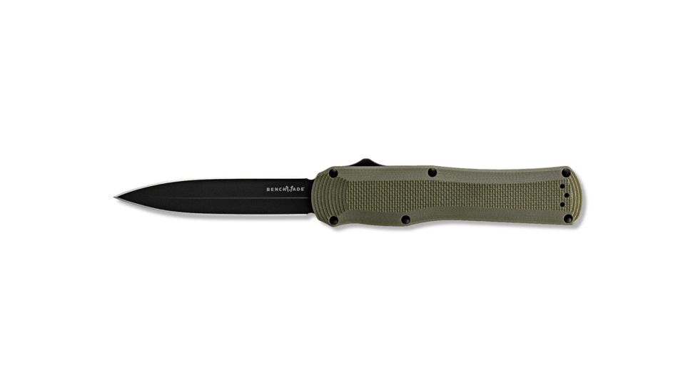 Benchmade Autocrat Automatic Folding Knife, 3.71in, Double Edge Blade, Olive Drab Handle, 3400BK-1