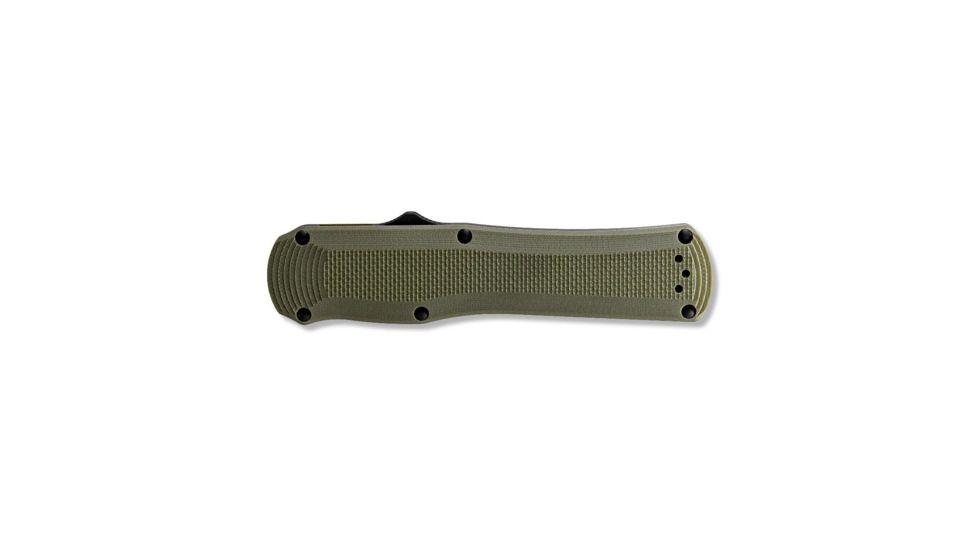 Benchmade Autocrat Automatic Folding Knife, 3.71in, Double Edge Blade, Olive Drab Handle, 3400BK-1