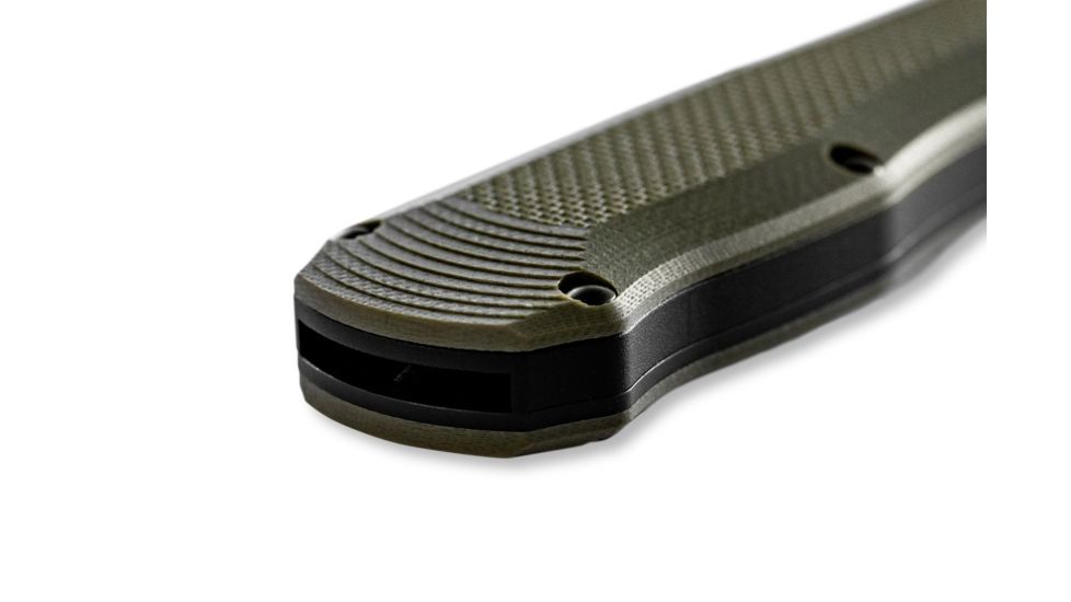 Benchmade Autocrat Automatic Folding Knife, 3.71in, Double Edge Blade, Olive Drab Handle, 3400BK-1