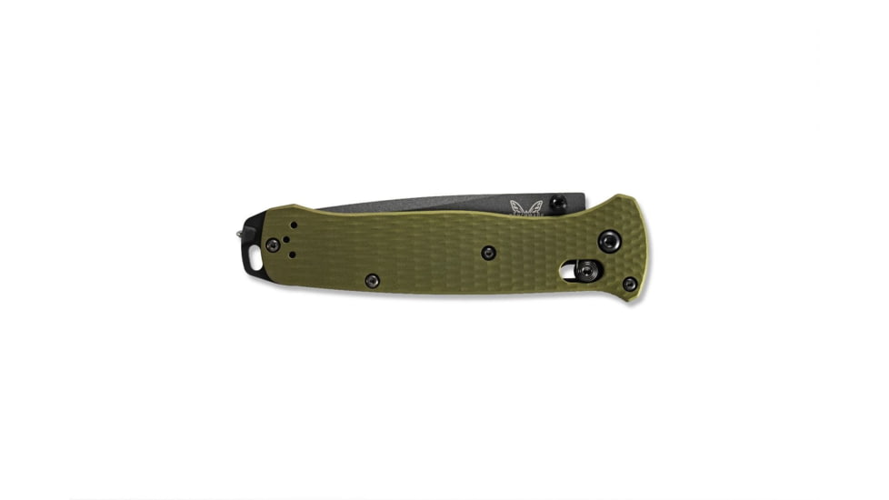 Benchmade Bailout Folding Knife, 3.38in, CPM-M4 Serrated Tanto Blade, Woodland Green Handle, 537SGY-1