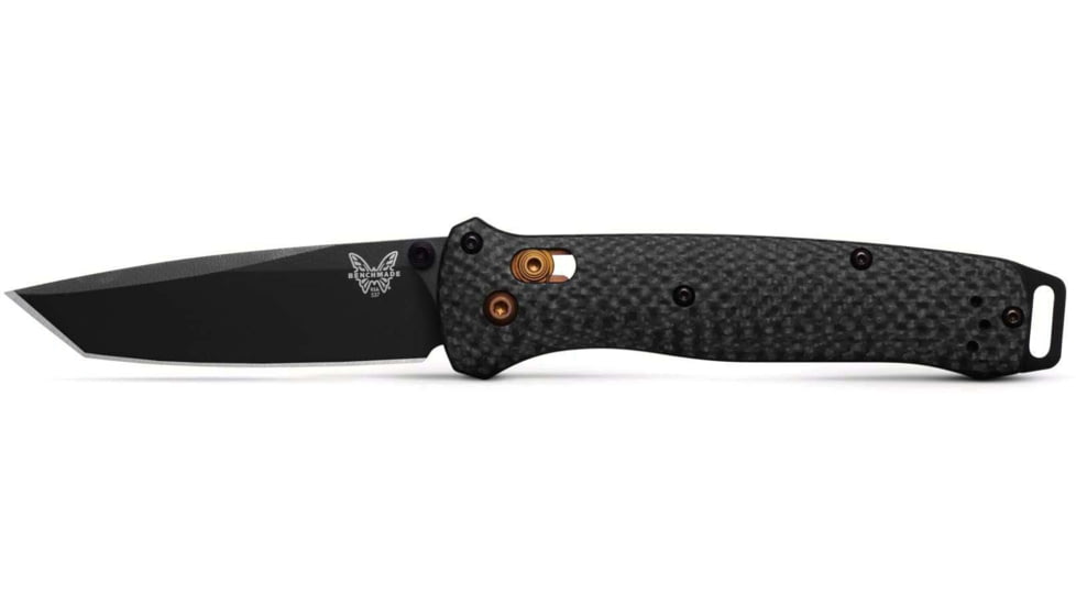Benchmade Bailout Folding Knife, 3.38in, CPM-S90V Stainless Steel, Tanto, Carbon Fiber, Black, 537BK-10