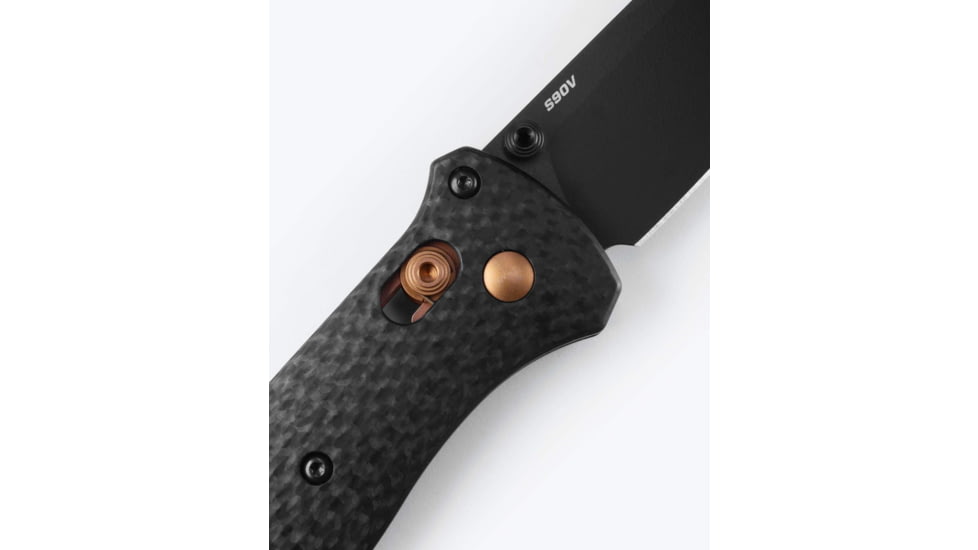 Benchmade Bailout Folding Knife, 3.38in, CPM-S90V Stainless Steel, Tanto, Carbon Fiber, Black, 537BK-10