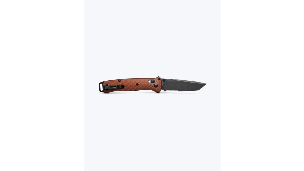 Benchmade Bailout Folding Knife, 3.38in, Serrated, CPM-Magnacut Stainless Steel, Tanto, 6061-T6 Aluminum, Burnt Copper, 537SBK-07