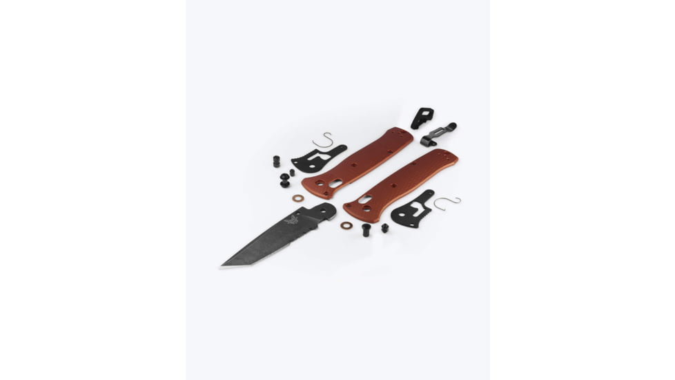Benchmade Bailout Folding Knife, 3.38in, Serrated, CPM-Magnacut Stainless Steel, Tanto, 6061-T6 Aluminum, Burnt Copper, 537SBK-07