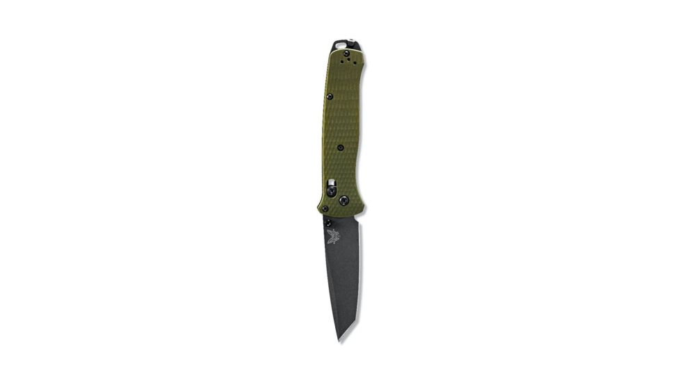 Benchmade Bailout Folding Knife, 3.38in, CPM-M4 Non Serrated Tanto Blade, Woodland Green anodized 6061-T6 aluminum handle, 537GY-1