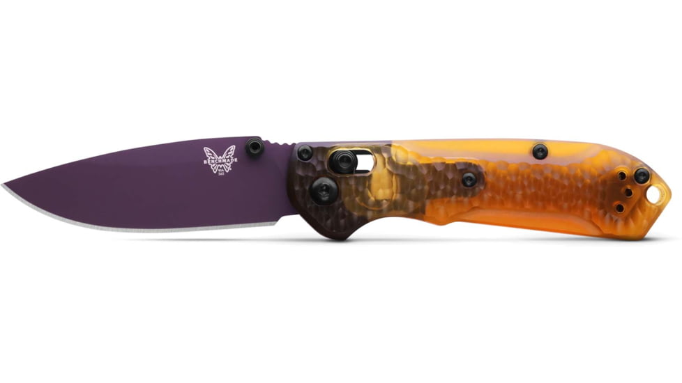 Benchmade Blue Class Mini Freek Shot Show Folding Knife, 3in, CPM-M4 High Speed Steel, Amber, ULTEM, 565PL-2501