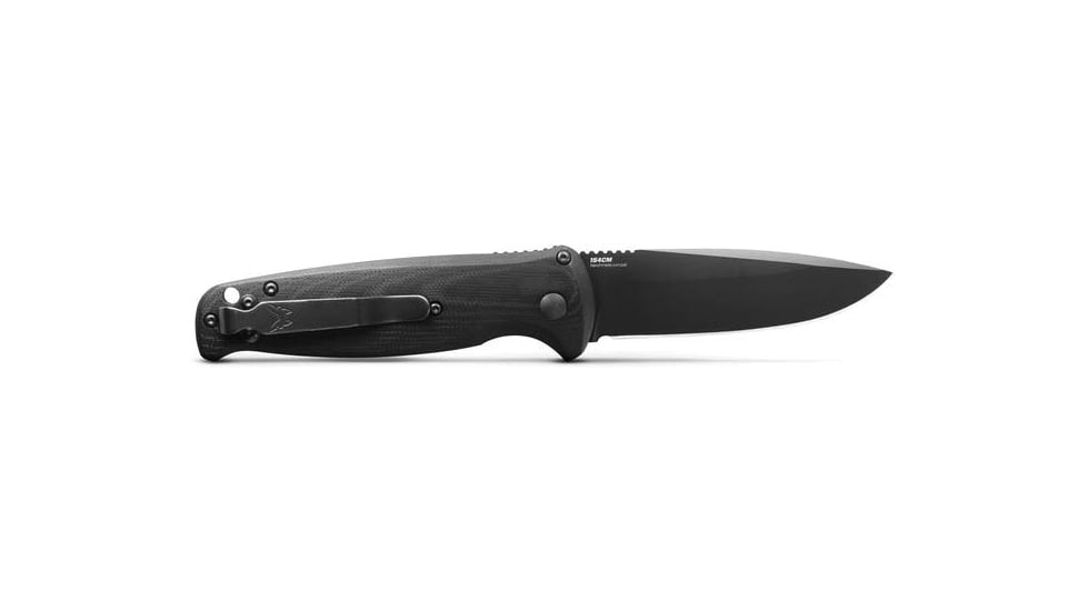 Benchmade CLA Auto Automatic Folding Knife, 3.4in, Drop-Point Blade, Black Handle, Black Blade, 4300BK