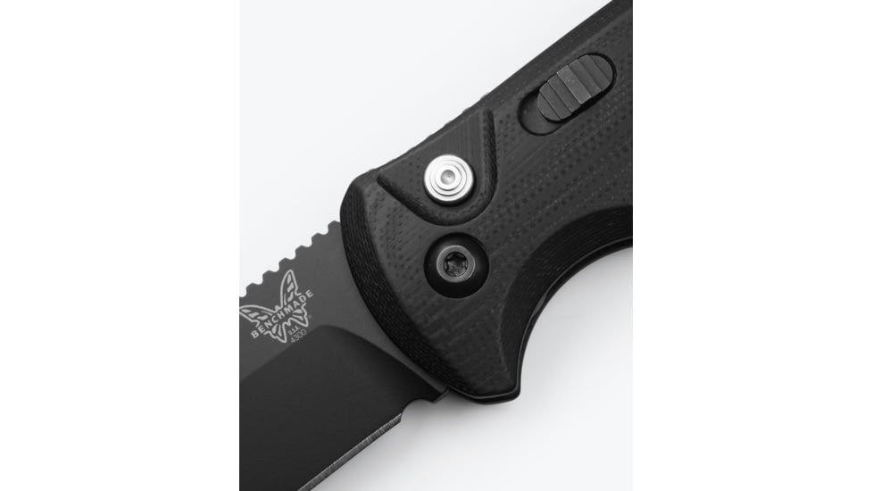 Benchmade CLA Auto Automatic Folding Knife, 3.4in, Drop-Point Blade, Black Handle, Black Blade, 4300BK