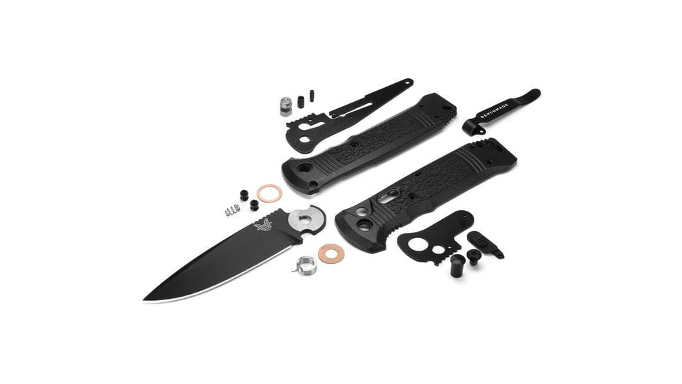 Benchmade CLA Auto Automatic Folding Knife, 3.4in, Drop-Point Blade, Black Handle, Black Blade, 4300BK