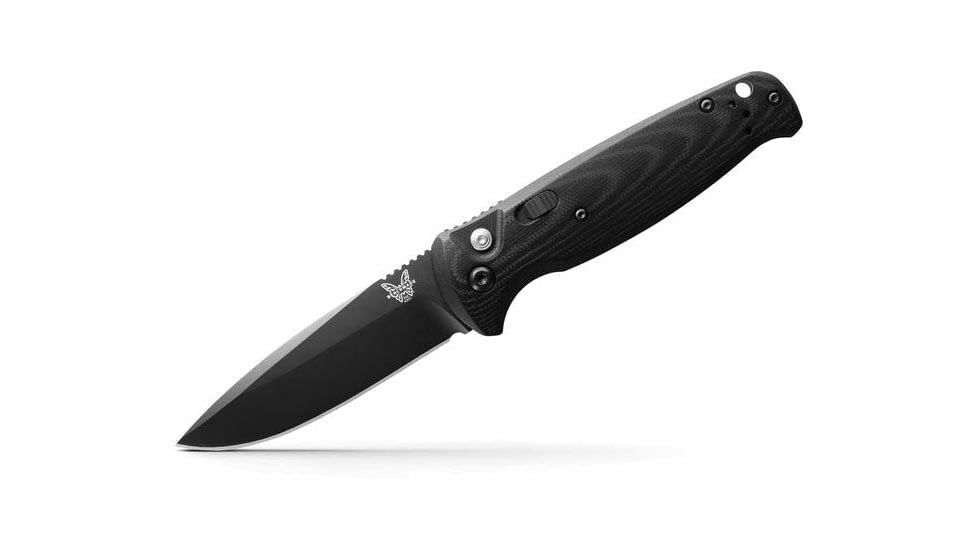 Benchmade CLA Auto Automatic Folding Knife, 3.4in, Drop-Point Blade, Black Handle, Black Blade, 4300BK