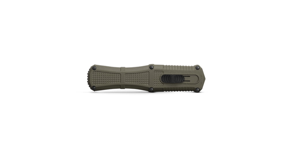 Benchmade Claymore OTF Dagger Automatic Folding Knife, 3.89in, CPM-D2 Steel, Dagger Blade, Grivory Ranger Green, 3370GY-1