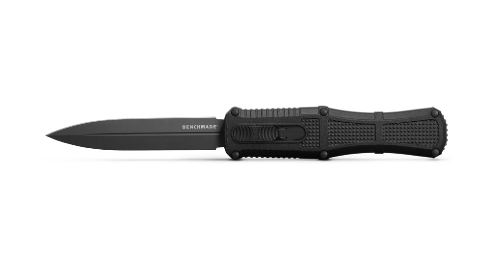 Benchmade Claymore OTF Dagger Automatic Folding Knife, 3.89in, CPM-D2 Steel, Dagger Blade, Grivory Black,  3370GY