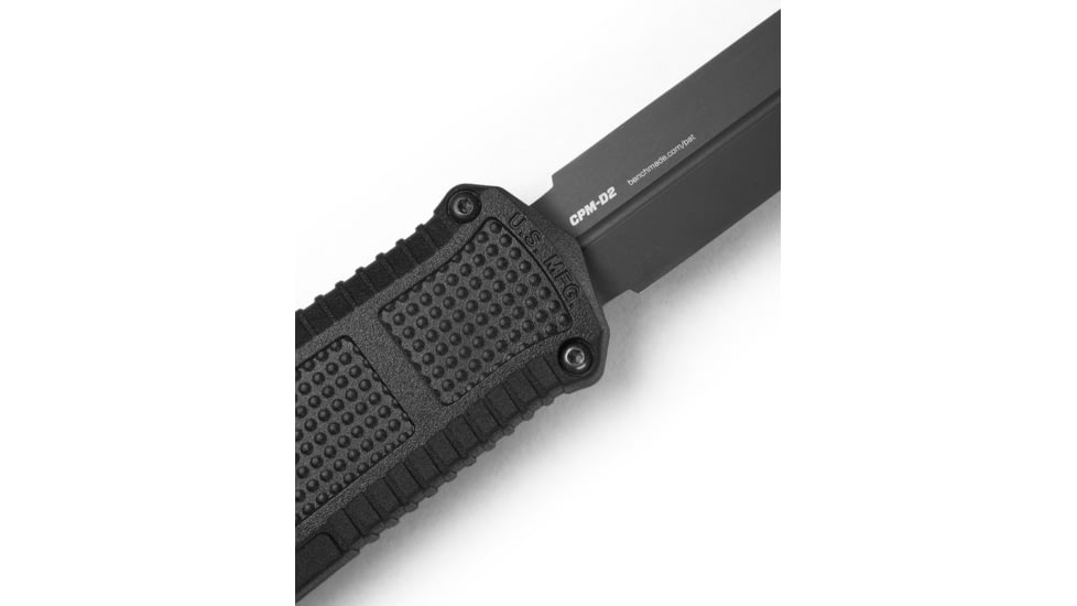 Benchmade Claymore OTF Dagger Automatic Folding Knife, 3.89in, CPM-D2 Steel, Dagger Blade, Grivory Black,  3370GY
