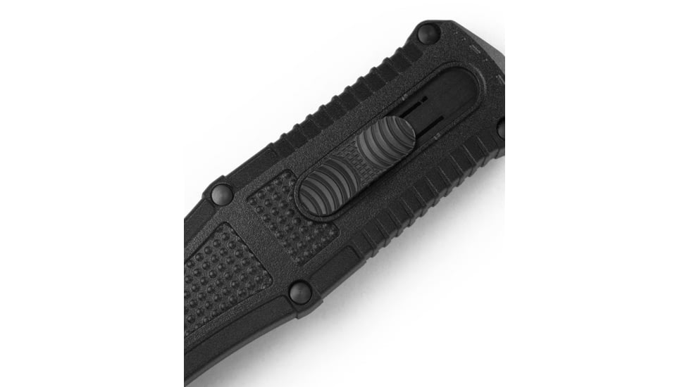 Benchmade Claymore OTF Dagger Automatic Folding Knife, 3.89in, CPM-D2 Steel, Dagger Blade, Serrated, Grivory Black, 3370SGY