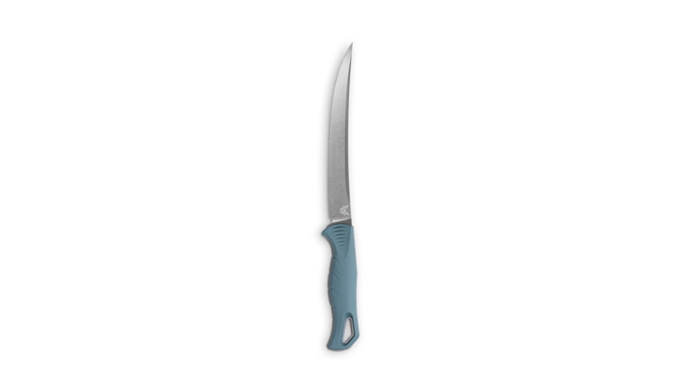 Benchmade Fishcrafter Fixed Blade Knife, 7in, CPM-MagnaCut, Depth Blue, 18010