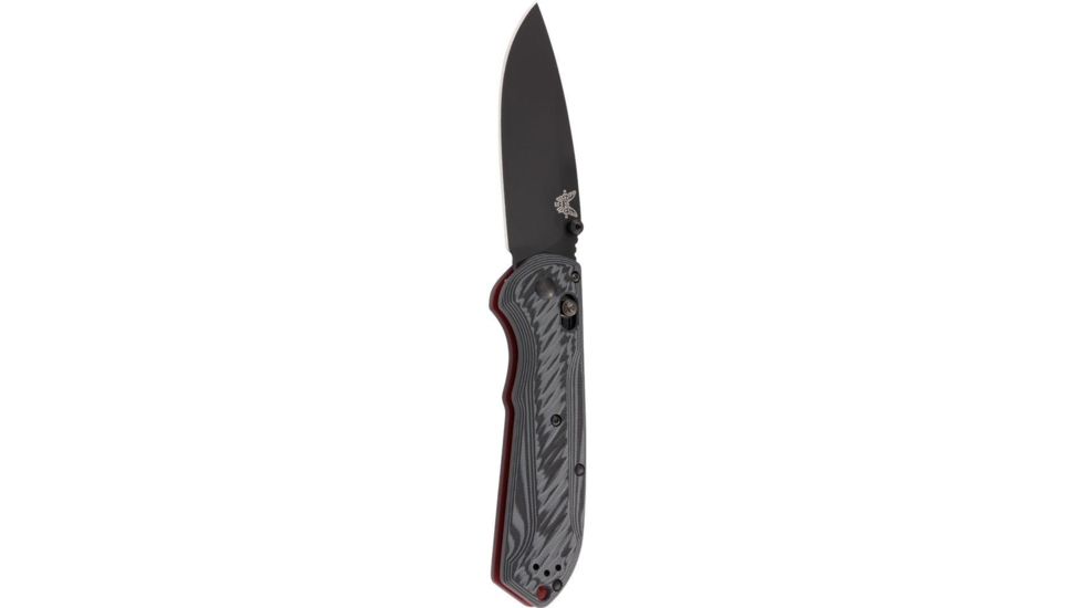 Benchmade Freek Drop Point Folding Knife, Satin Plain Black Blade, Versaflex Gray Handle, 560BK-1