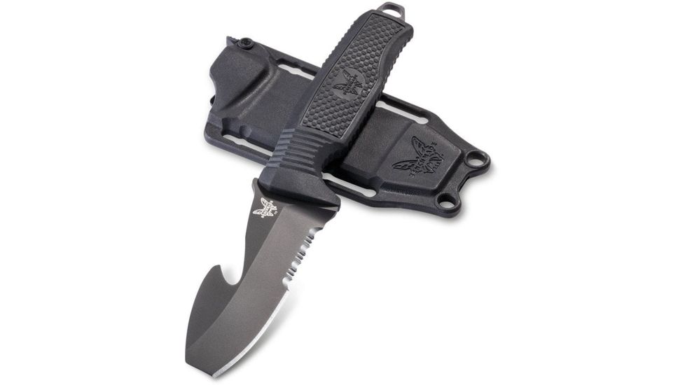 Benchmade H2O Fixed Blade Knife, Serrated Black Blade, 112SBK-BLK