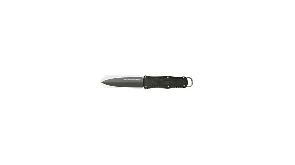 Harley Davidson 13400 Nightshift Fixed Knife w/ Plain Edge Powder Coated Blade &amp; Black Handle 13400BK
