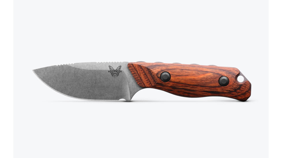 Benchmade Hidden Canyon Hunter Fixed Blade Knife, 2.79in, CPM-S30V Stainless Steel, Drop Point Blade, Laminated Wood Handle, 15017