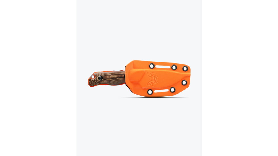 Benchmade Hidden Canyon Hunter Fixed Blade Knife, 2.79in, CPM-S90V Stainless Steel, Drop Point Blade, Richlite G10, Orange G10 Base Layer Handle, 15017-1