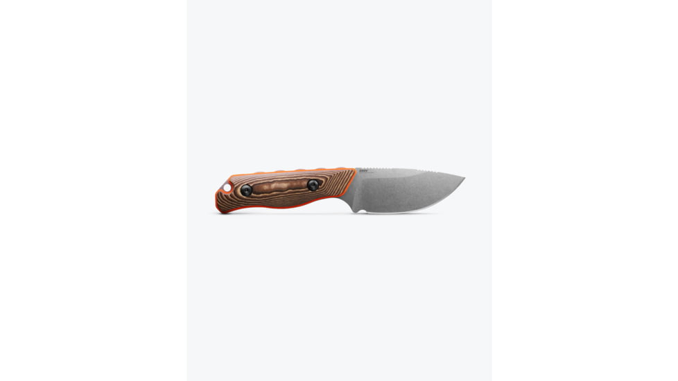 Benchmade Hidden Canyon Hunter Fixed Blade Knife, 2.79in, CPM-S90V Stainless Steel, Drop Point Blade, Richlite G10, Orange G10 Base Layer Handle, 15017-1