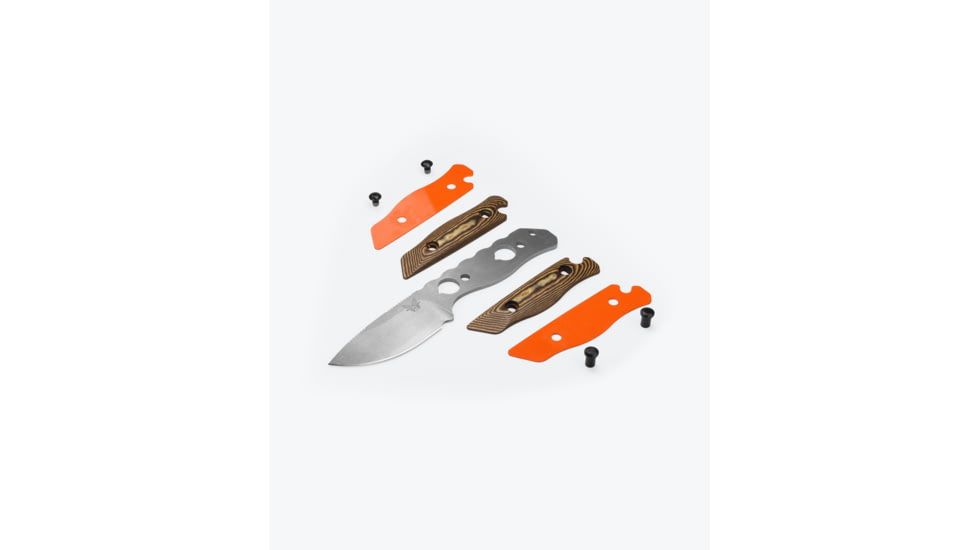 Benchmade Hidden Canyon Hunter Fixed Blade Knife, 2.79in, CPM-S90V Stainless Steel, Drop Point Blade, Richlite G10, Orange G10 Base Layer Handle, 15017-1