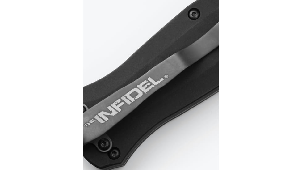 Benchmade Infidel Automatic Folding Knife, 3.91in, CPM-D2 Steel, Double-Edged Dagger, Black, 3300BK