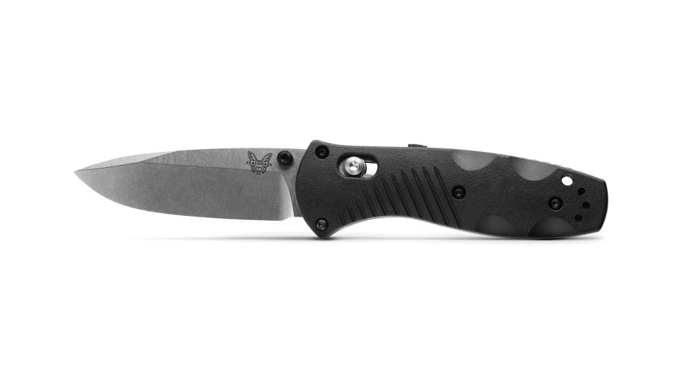 Benchmade Mini-Barrage Folding Knife, Plain Edge, Satin Blade 585