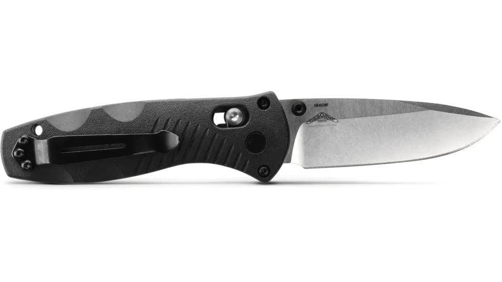 Benchmade Mini-Barrage Folding Knife, Plain Edge, Satin Blade 585