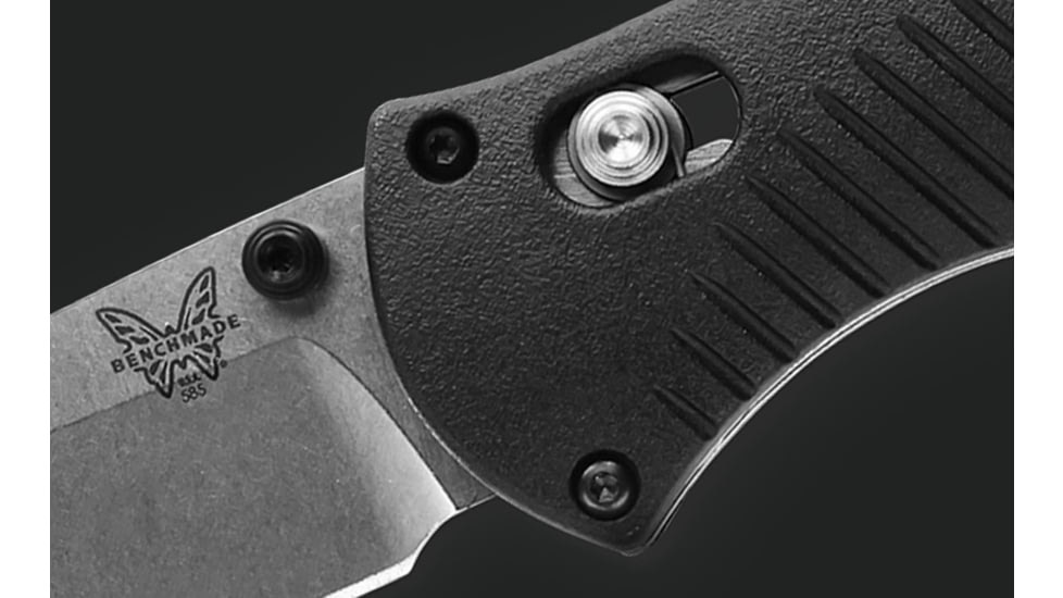 Benchmade Mini-Barrage Folding Knife, Plain Edge, Satin Blade 585