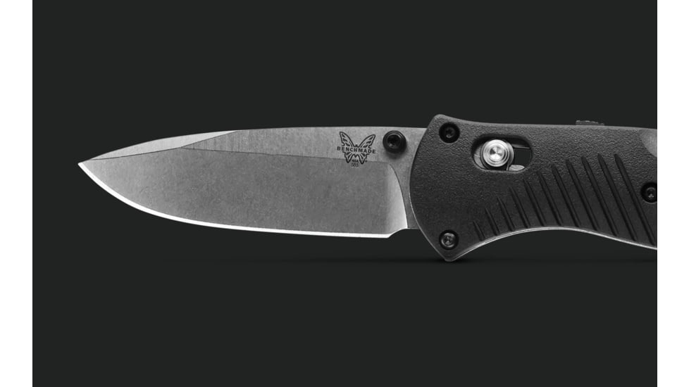 Benchmade Mini-Barrage Folding Knife, Plain Edge, Satin Blade 585