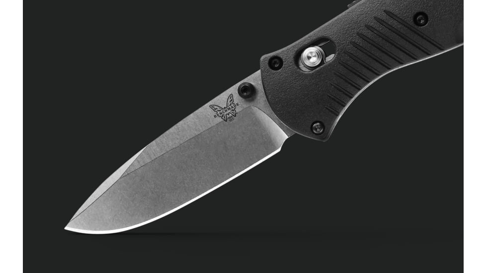 Benchmade Mini-Barrage Folding Knife, Plain Edge, Satin Blade 585