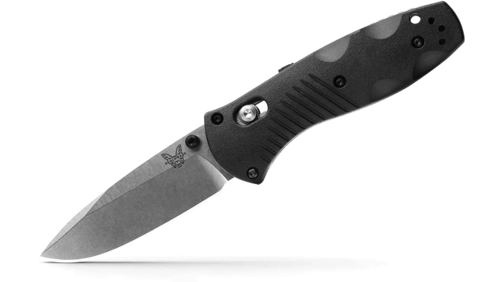 Benchmade Mini-Barrage Folding Knife, Plain Edge, Satin Blade 585