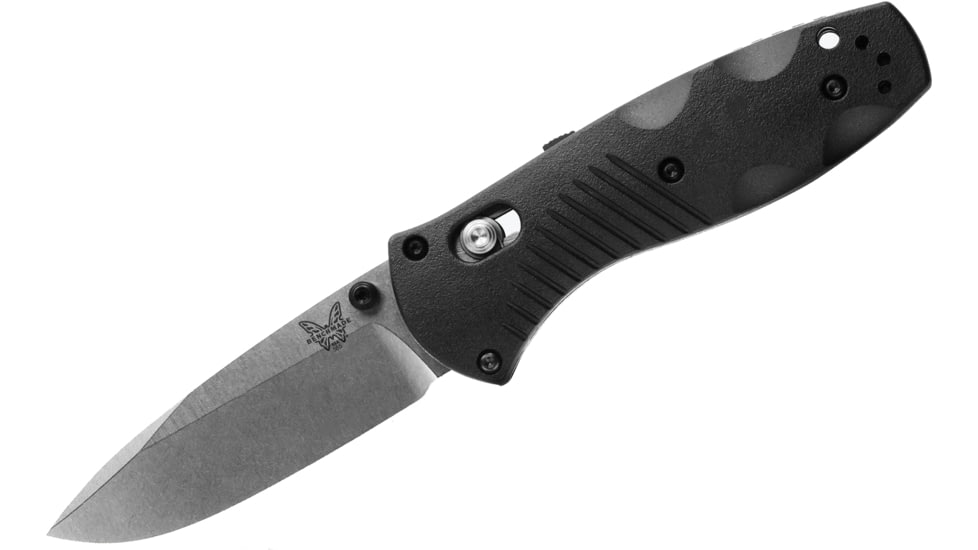 Benchmade Mini-Barrage Folding Knife, Plain Edge, Satin Blade 585