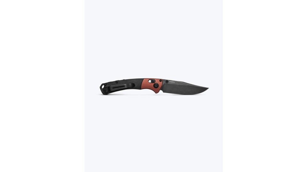 Benchmade Mini Crooked River Folding Knife, 3.4in, CPM-Magnacut Stainless Steel, Clip-Point, 6061-T6 Aluminum, Burnt Copper/ Black, 15085BK-04