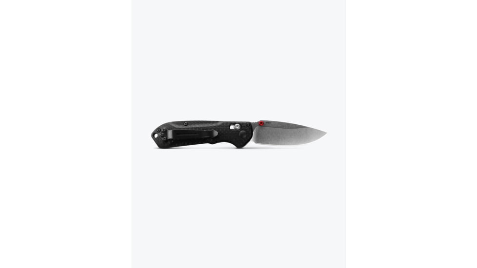 Benchmade Mini Freek Folding Knife, 3in, CPM-S90V Stainless Steel, Drop Point Blade, Carbon Fiber 3K Twill, Black Handle, 565-1