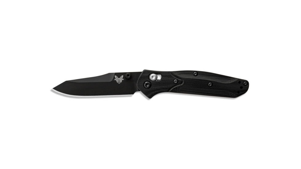 Benchmade Mini Osborne Axis Folding Knife, 2.92in CPM-S30V Stainless Steel Reverse Tanto Blade, Black G10 Handle, 945BK-1