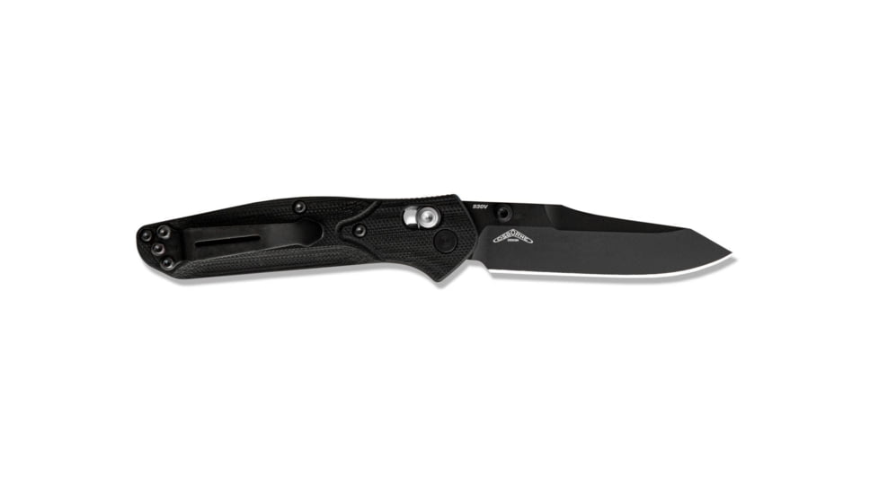 Benchmade Mini Osborne Axis Folding Knife, 2.92in CPM-S30V Stainless Steel Reverse Tanto Blade, Black G10 Handle, 945BK-1