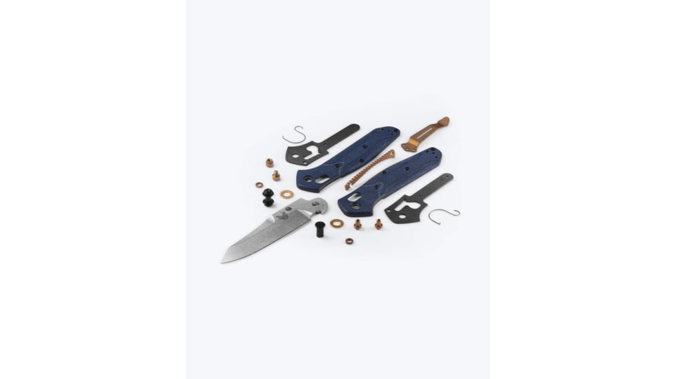 Benchmade Mini Osborne Folding Knife, 2.92in, M390 Steel, Reverse Tanto, Micarta, Blue Denim, 945-04