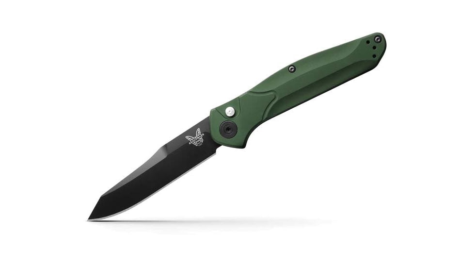 Benchmade Osborne Automatic Folding Knife, 3.4 in, CPM-S30V Steel, Tanto, Green, 9400BK