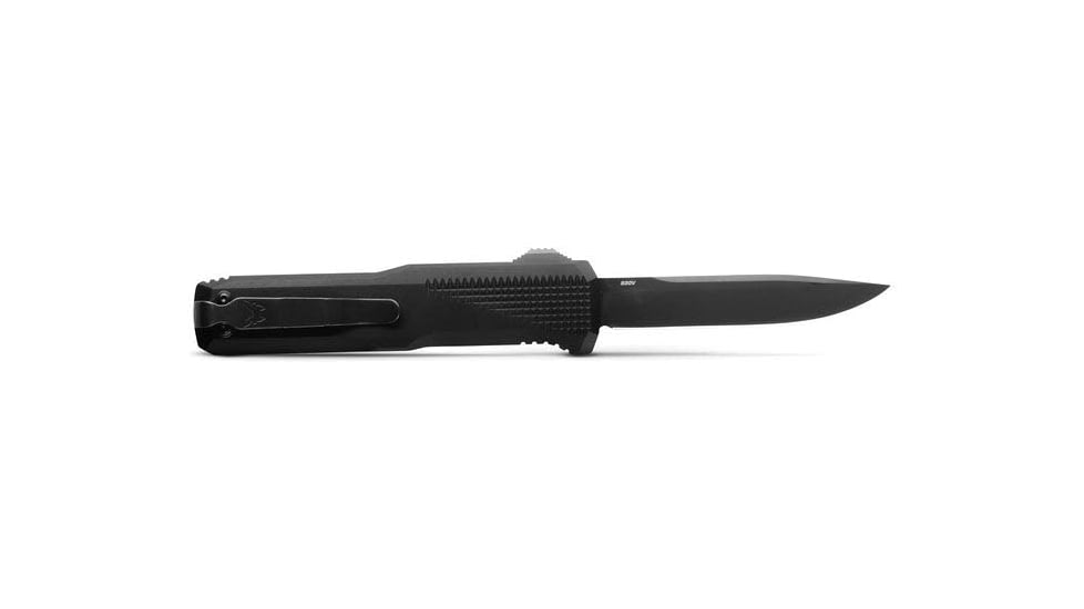 Benchmade 4600 Phaeton Automatic Folding Knife, 3.45 in, CPM-S30V, Clip-Point, Black Anodized Handle, 4600DLC