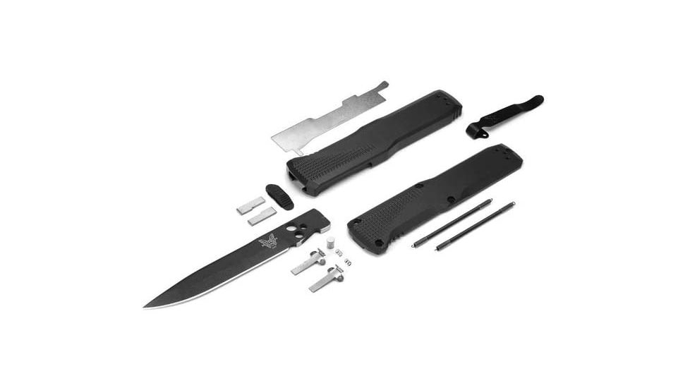 Benchmade 4600 Phaeton Automatic Folding Knife, 3.45 in, CPM-S30V, Clip-Point, Black Anodized Handle, 4600DLC