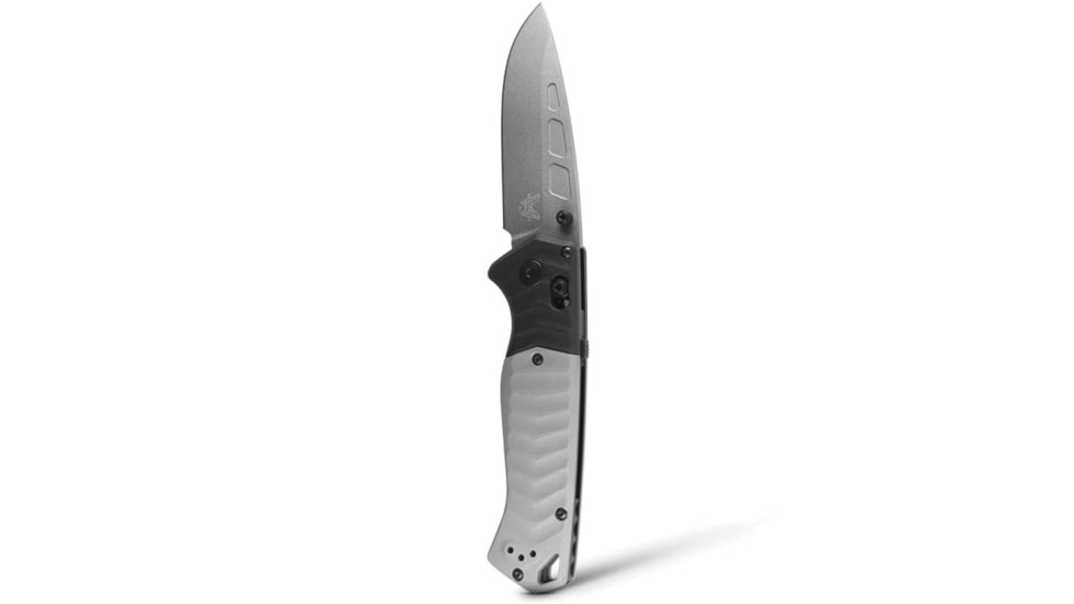 Benchmade Psk Folding Knife, 3.44in, Elmax Stainless Powder Steel, Drop-Point Blade, Grivory, Tempest Gray/ Storm Gray Handle, 593GY-02