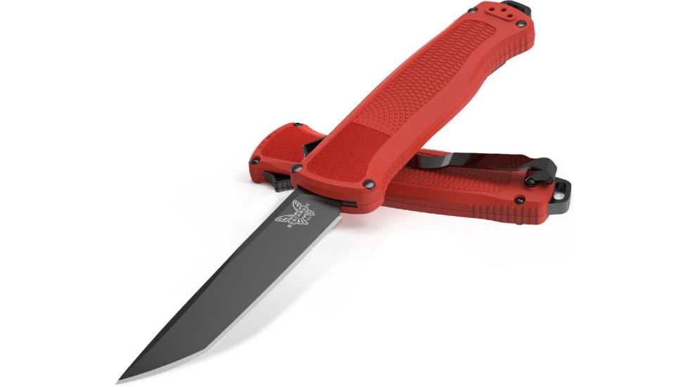 Benchmade Shootout Automatic Folding Knife, 3.51 in, CPM-CruWear, Tanto, Black, 5370BK-04
