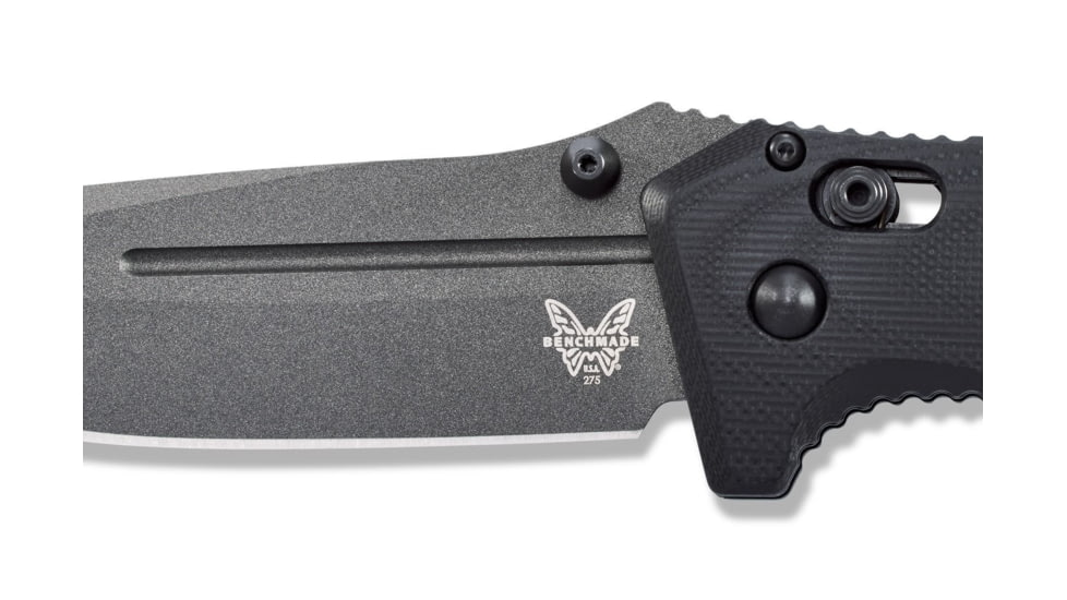 Benchmade Sibert Adamas Axis Stud Folding Knife, 3.82in CPM-CruWear Steel Drop Point Grey Coated Blade, Contoured G-10 Handle, 275GY-1